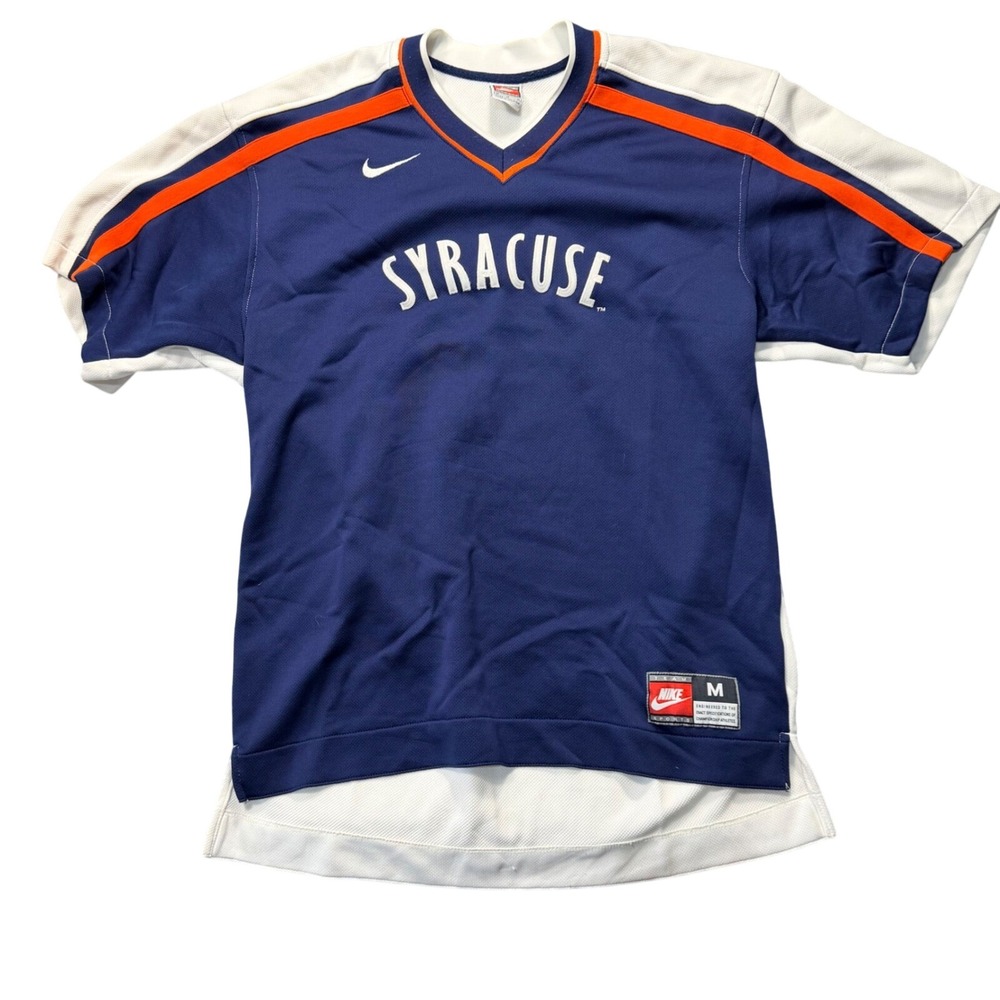 Vintage Nike Syracuse University Jersey‎ Mens Medium Navy Blue Y2K Team Sports
